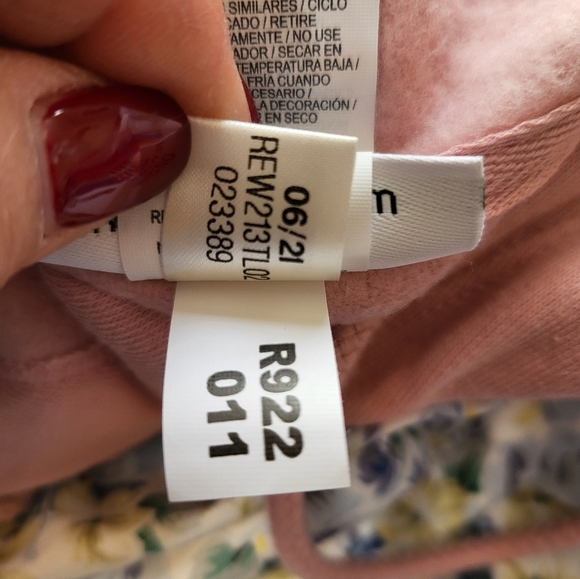 NWT Reebok Pink Hoodie Large - Picture 4 of 12
